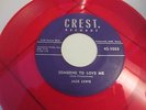 RARE 1957 ROCKABILLY 45 JACK LEWIS EDDIE COCHRAN on CREST RED VINYL  I.O.U.