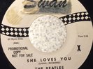 WOW RARE Beatles   She Loves You / I'll Get You WHITE LABEL PROMO SWAN S4152 45