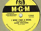 COUNTRY 78 : HANK WILLIAMS ON MGM 12244 IN E CONDITION