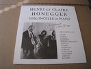 HENRI ET CLAIRE HONEGGER CELLO RECITAL SWISS ONLY ED2 PRIVATE PRESS RARE LIM 300