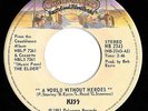 KISS -A World Without Heroes- 1981 CANADIAN Casablanca 45  CANADA  THE ELDER