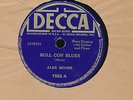 Alex Moore Decca 7552 E blues 78 Bull Con Blues b/w Hard Hearted Woman