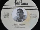 Rare MOD Northern Soul 45 Lee Drummond Baby I Know  Fontana Promo NICE