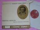 SB 2047 BEETHOVEN Violin Concerto Jascha Heifetz Munch Boston Symphony RCA S/sg