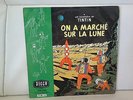VINYL 33 T ON A MARCHE SUR LA  LUNE DE TINTIN  D'APRES HERGE DISQUES DECCA TIN 4