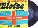 TREBOL DE 4 “HEY JUDE” THE BEATLES COVER RARE MEXICAN 7” SINGLE Read shipp fees