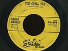 ROCKABILLY 45 BENNY BARNES with THE ECHOES DOOWOP