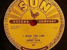 Sun Label Johny Cash Record 78 RPM I walk the Line Get Rythem #241