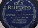 Tommy McClennan BLUEBIRD 34-0706 Roll Me Baby / Blue As I Can Be - E / EE-