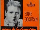 EDDIE COCHRAN NEVER TO BE FORGOTTEN ORIGINAL UK LIBERTY 45 EP
