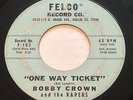 1957 RARE Rockabilly 45rpm BOBBY CROWN & The Kapers 