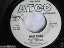 THE TROGGS Wild Thing MINT 1966 WLP PROMO DJ COPY 45 & ORIGINAL ATCO SLEEVE