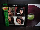 Beatles Let It Be Japan Orig. LP MEDAL OBI INSERT RED WAX