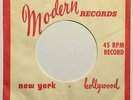 Modern Records original 1950s company sleeve, rare variation, EX cond. doo-wop