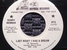 Promo RANDY NEWMAN Last Night I Had A Dream 7/45 MINT Killer Psych Fuzz Mod