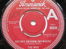 RARE BRUNSWICK DEMO The Who Anyway Anyhow Anywhere / Daddy Rolling Stone UK 7