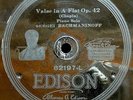 SERGEI RACHMANINOFF PIANO   Chopin,Waltz/Mozart Sonata    Edison 82197  rec.1919