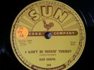 78 RPM SUN RECORDS JEAN CHAPEL I WON'T BE ROCKIN' TONIGHT- 1956 VG+