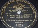 G&T GRAMOPHONE ONE SIDED ETCHED ANGEL 02073 Harrison MIKADO A Wandring Minstrel