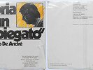 FABRIZIO DE ANDRE' STORIA DI UN IMPIEGATO LP 1973 SIGILLATO  SEALED APRIBILE