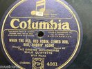 78 rpm THE SINGING SOPHOMORES when the red red robin / tip toes