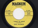 '64 W Coast R&B/SOUL SHOUTER KING SOLOMON I Want To Know/Yodeling VG++ HEAR BOTH