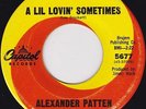 Northern Soul - Alexander Patten - A lil lovin' sometimes - Original US Capitol