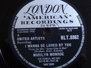 Marilyn Monroe : I Wanna Be Loved By You - UK original 78 rare MINT London 1958