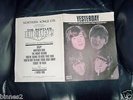 THE BEATLES OFFICIAL ORIGINAL SHEET MUSIC 1965 YESTERDAY Northern Songs Limited