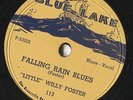 Little Willy Foster, 78 RPM, BlueLake 113, POST-WAR BLUES  CHICAGO BLUES KILLER