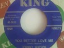 Johnny Watson 45rpm King Records #5833.  Northern Soul Mint