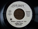 RARE SOUL / POPCORN  JAMES and MICHAEL when i think of you LONDON PROMO MINTY