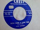 GREAT ROCKABILLY HANK SANDERS ON CREST  LABEL  45 RPM  RECORD