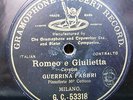 (R) FABBRI GUERRINA Opera 78rpm Black G&T 53318 Romeo e Giulietta-Cavatina