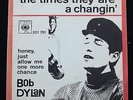 BOB DYLAN The Times They Are A Changin' Danish 1965 45 + PS RARE