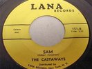 1965 MIS LABELED 45 RPM 2 B SIDES THE CASTAWAYS LANA RECORDS LIAR LIAR / SAM