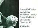 KARL SUSKE  Beethoven SONATAS OP.12 No 3/ OP.96  ETERNA  black VG-/NM