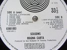 MAGNA CARTA   SEASONS  RARE UK VERTIGO SWIRL LP 1970   1ST PRESS 1y1/2y2