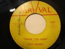 70s Soul 45 MATT BROWN sweet thing / thank you baby JAR-VAL listen