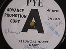 SANDIE SHAW As Long As You're Happy PYE PROMO 7