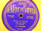 LIL JOHNSON BLACK BOB Press My Button/..The Peanut Man VOCALION 03199 E- 78RPM ?