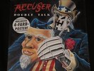 ACCUSER - Double Talk LP 1990 - ATOM H 014 +Poster  assassin voivod protector
