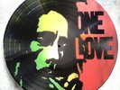 BOB MARLEY ONE LOVE Clock design .Painted records vinyls. Handmade stencil work