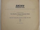 BACH Suite For Violoncello Solo Nr 6 ENRICO MAINARDI Archiv 14061 APM EX