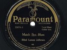 78 RPM Blues  BLIND LEMON JEFFERSON   Paramount 12474  V    Match Box Blues