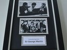 Sir George Martin SIGNED A4 FRAMED Photo Autograph Display Beatles Producer COA