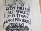 Steve miller band, bob Seger, outlaws day on the green poster