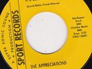 NORTHERN SOUL 45 RPM - THE APPRECIATIONS ON  SPORT RECORDS
