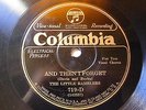 LITTLE RAMBLERS Columbia 719 JAZZ 78 AND THEN I FORGET / MY CUTEYS DUE AT TWO