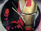 IRON MAN Clock design. Painted records vinyls. Handmade stencil work